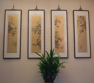 春夏秋冬花卉的聯品