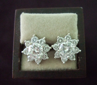 花型 鑽石耳環 主鑽1.22ct